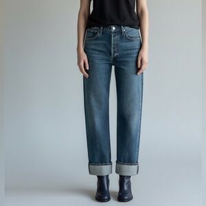 AGOLDE Fran Low-Slung Straight Leg Jeans Dwell Blue 30 NEW Tags 🔥